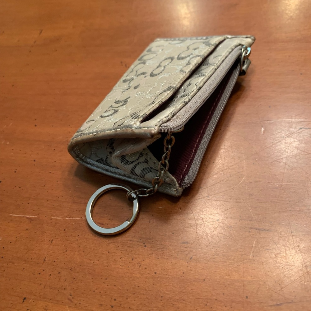 FREE w/ $50+ purchase. COACH 🔑 Key Chain/Zippered Coin/pocket credit card slots! - Picture 3 of 3
